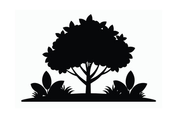 vector silhouette of a tree