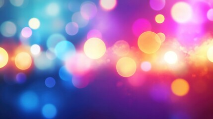 Wall Mural - Colorful Bokeh Lights Background for Creative Projects and Designs