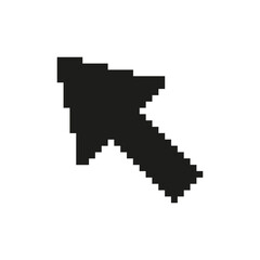 Fototapete - Pixelated Arrow Cursor Icon. Digital Navigation And User Interface Symbol. Retro Computer Pointer Design. Isolated Vector Illustration