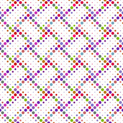 Aufkleber - Seamless geometrical dot pattern background design - multicolor abstract vector graphic from circles