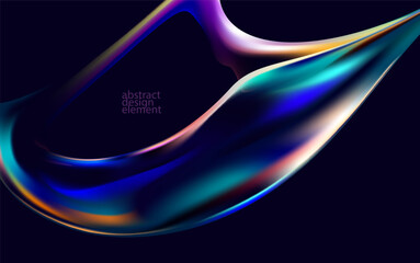 Wall Mural - abstract background of fluid iridescent shape. elegant vector wallpaper.