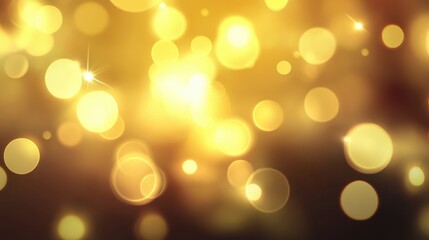 Canvas Print - soft golden bokeh background with sparkling light effect