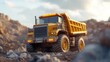© Sofe - Powerful Yellow Mining Dump Truck on Rocky Terrain