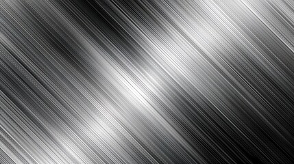 Poster - brushed metal texture featuring diagonal lines and captivating light reflections creates a sleek, mo