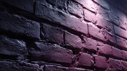 Poster - pink and blue light illuminating textured brick wall, generating vibrant gradient backdrop for graph