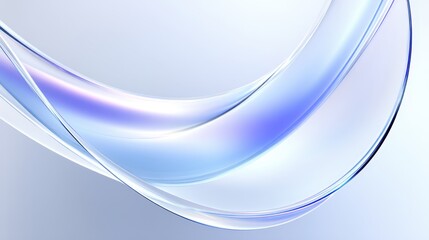 Poster - Smooth blue purple waves flowing across white surface, generating sleek abstract design with contemporary graphic aesthetic