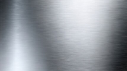 Poster - Metallic surface gleaming with light, transitioning from pale to deep gray, presenting contemporary industrial aesthetic