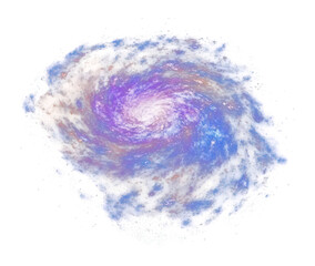 Wall Mural - PNG Real blue purple galaxy universe space astronomy.