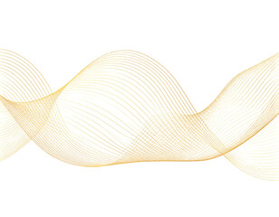 Poster - Abstract gold ribbon swirling design