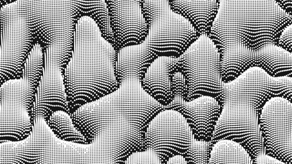 Poster - Point wave noise texture. Abstract dot background. Technological cyberspace background.
