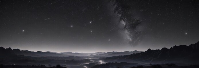 Wall Mural - Inky black sky, countless glittering stars, cosmic expanse, night sky, starry night