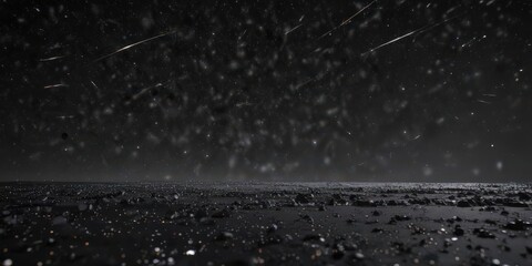Wall Mural - Deep black canvas strewn with countless glittering stars ,  diamond dust,  stars