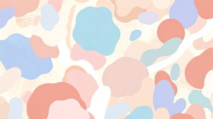 Wall Mural - pastel dream: abstract shapes in soft hues