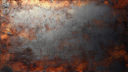 Aufkleber - Black and orange background with a few spots of red. The background is rough and has a lot of texture