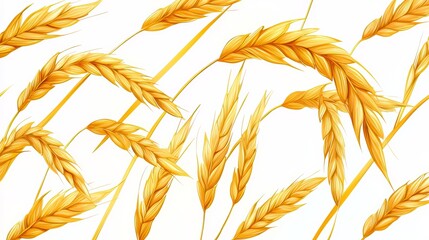 Poster - Close up of a field of golden wheat. The wheat is swaying in the wind, creating a sense of movement and life. The image evokes a feeling of abundance and growth