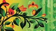 © 7sevenGr - カラフルな植物の装飾的な枝と葉