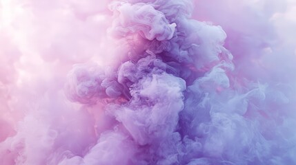 Aufkleber - Purple smoke cloud with a pinkish hue. The smoke is billowing and he is coming from a fire. Scene is one of chaos and destruction