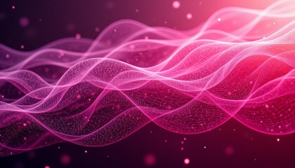 Fototapete - Abstract pink waves background, fluid art and modern design for wallpapers, backdrops, or graphic illustrations
