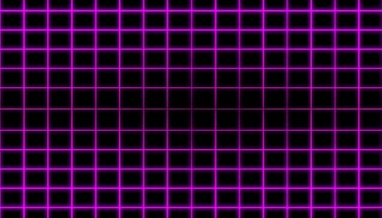 Fototapete - Vibrant purple grid pattern on dark background, abstract geometric design for modern tech and digital art