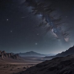 Wall Mural - Vast, star-studded night sky; cosmic dust sparkles ,  glitter,  galaxy,  photography