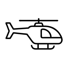 Poster - simple graphic showing a flying machine with rotors and landing skids in a line drawing style