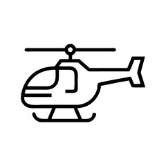 Poster - A simple graphic depiction of a single rotor aircraft in black outline on a white background style