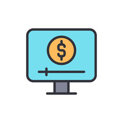 Poster - Financial Video Streaming And Monetary Gain On A Screen Presentation