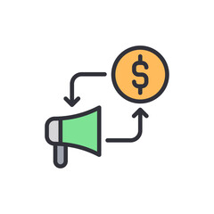 Poster - Strategic Marketing For Financial Growth Depicted Through Modern Icon