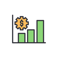 Poster - Financial Growth Chart Symbolizing Optimized Revenue And Investment Strategy