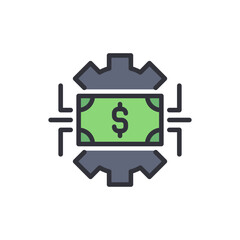 Poster - Automated Finance And Technology Driven Financial Process Illustration