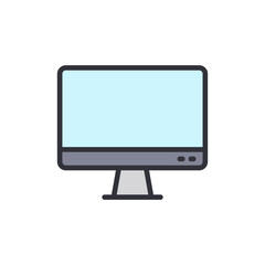 Leinwandbilder - Modern Computer Monitor Display With Clean Lines And Light Colors