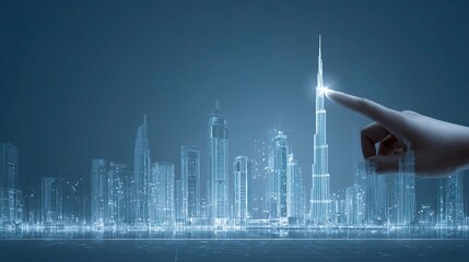 Poster - Virtual Touch Interaction with Financial Data on Urban Skyline