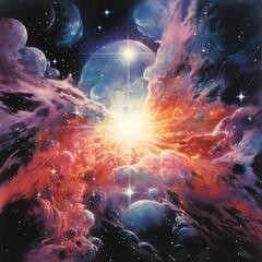 Wall Mural - nebula backgrounds astronomy universe.