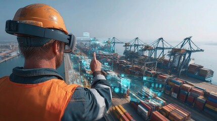 Poster - Mixed Reality View of Shipping Logistics at a Port Facility