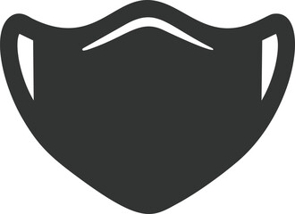 Aufkleber - Black silhouette of a protective face mask symbol in vector style. Vector illustration