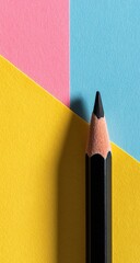 Poster - Black Pencil On Colored Paper Background