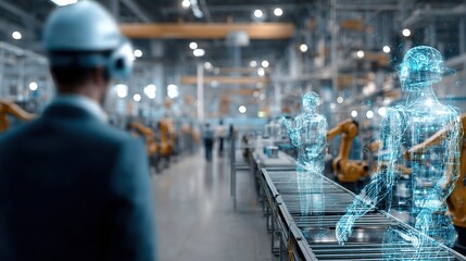 Poster - Executive Exploring Virtual Factory Tour with Holographic Technology