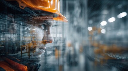 Poster - Engineers in Factory Interior Focusing on Innovations and Technology