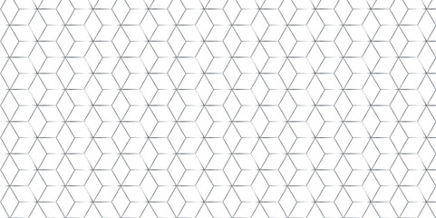 Vector seamless pattern with hexagon square cube geometric pattern shapes grid metal element texture design. abstract tiles gradient science web tech connection triangle diamond honeycomb.