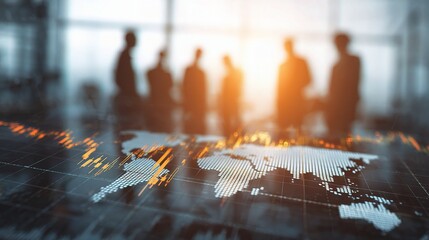Poster - Global Financial Team Collaboration in a Modern Office Environment