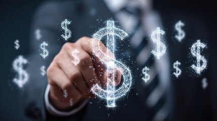 Poster - Financial Coach Demonstrating Investment Planning in Virtual Space