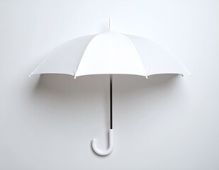 Poster - White Umbrella Minimalist Photography Simple, Clean, Elegant Design
