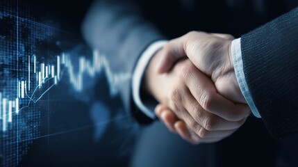 Poster - Business Handshake Representing Global Network and Growth Potential