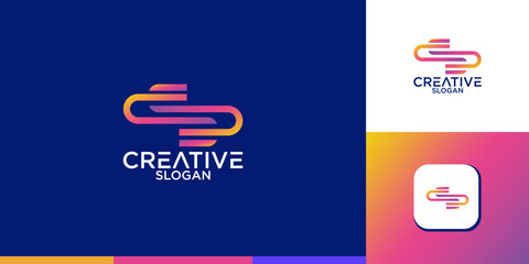 Fototapete - initial letter s abstract monogram logo vector design
