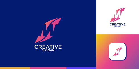 Fototapete - initial letter w abstract monogram logo vector design