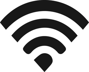 Poster - Wi-fi symbol in black representing connectivity concept. Vector illustration
