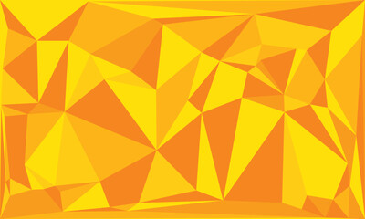 Aufkleber - Abstract geometric background with polygons yellow to orange color. Triangular polygons.
