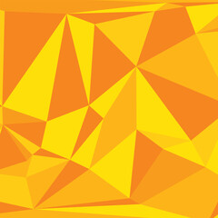Aufkleber - Abstract geometric background with polygons yellow to orange color. Triangular polygons.