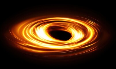 Poster - Fiery vortex swirling in dark space; cosmic energy