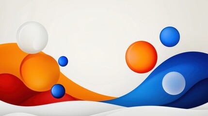 Poster - Abstract Colorful Wave Design with Spheres